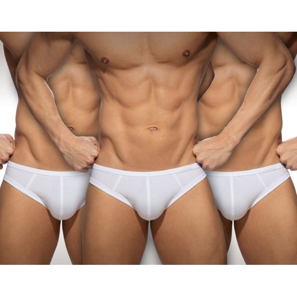 Pack 3 Basic White Briefs