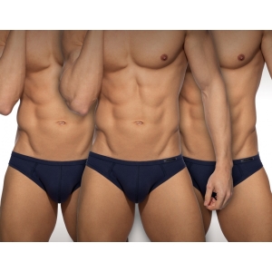 Addicted Pack 3 Slips BASIC Bleu marine