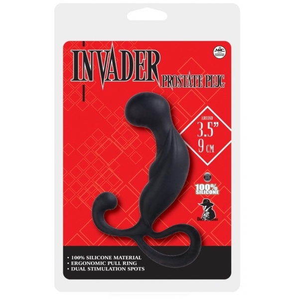 Estimulador de próstata Bulbed Intruder 9 x 3,2 cm Preto