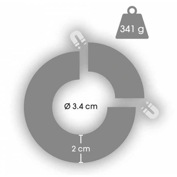 Esticador de bolas magnético Stretcheo 34 mm - Altura 2 cm - Peso 325g