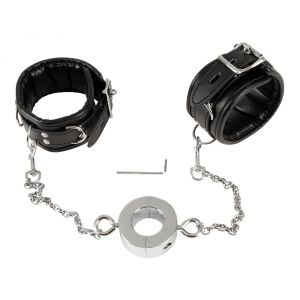 Fetish Collection Handcuffs and Ballstretcher Link Ball Diameter 32 mm | Weight 395g