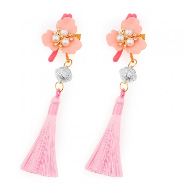 Flowerbell Nipple Clips with Pompon and Tinkerbell