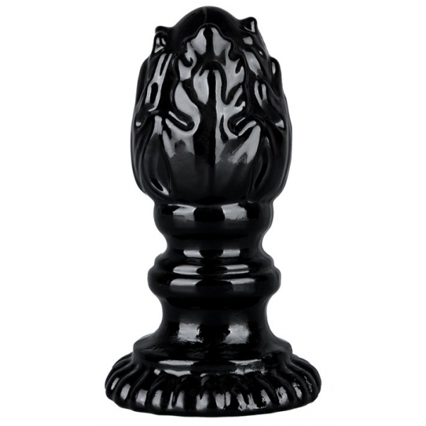  Finial TPE Jelly Butt PLug BLACK S