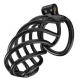 Lock Cobra Cyclone Spiral Chastity Cage BLACK BENT XL