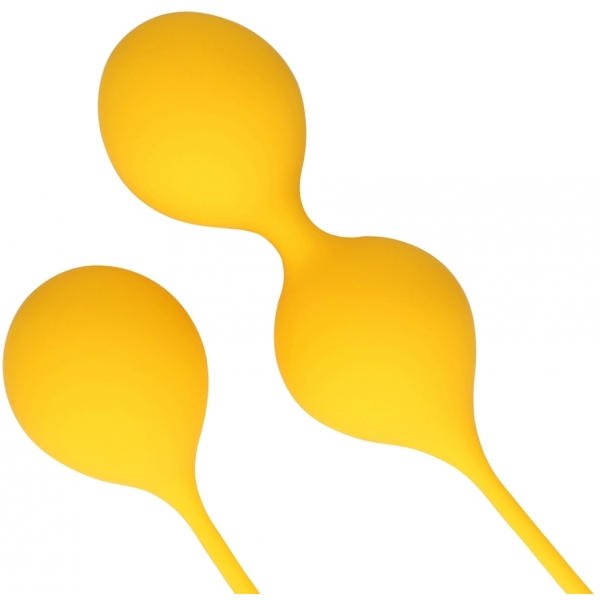 Palline Kegel in silicone per l'allenamento Giallo