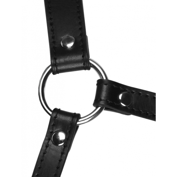 Maulkorb mit Knebel Head Harness Schwarz