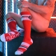 Chaussettes hautes LOCKER ROOM Breedwell Rouges