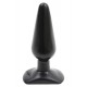 Butt Plug Liso 12 x 3,8 cm Preto