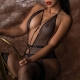 Fishnet Black suspender body