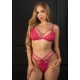 Set reggiseno perizoma floreale rosa