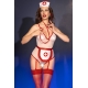 Tenue Infirmière Sexy 4 Pièces Rouge