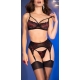 Carla Set 4 pezzi nero e rosso