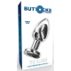 Plug vibrant en métal THE GLIDER L Buttocks 9 x 4cm