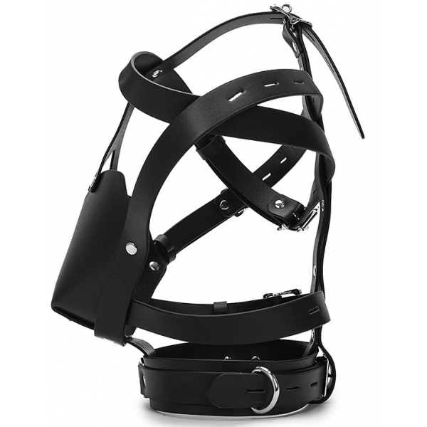 Ajustable Buckle Black Leather Harness