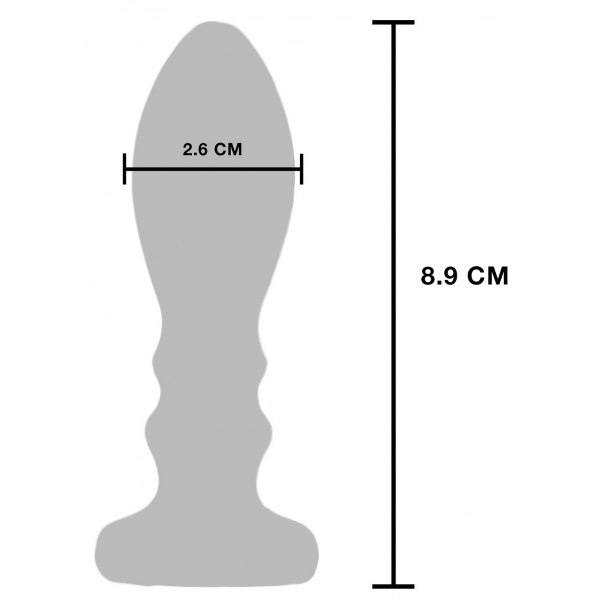 Vibrating Metal Buttplug M Silver