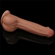 Dildo a pelle scorrevole 20 x 5,5 cm marrone