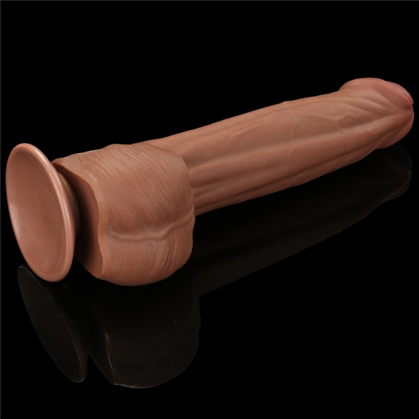 Dildo a pelle scorrevole 20 x 5,5 cm marrone