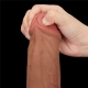 Dildo a pelle scorrevole 20 x 5,5 cm marrone