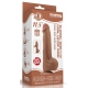 Dildo a pelle scorrevole 20 x 5,5 cm marrone