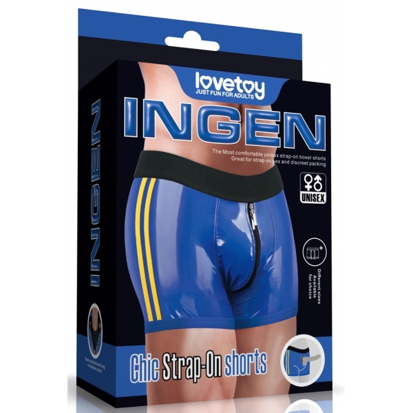 Boxer Chic Strap-On Azul Talla XS-S