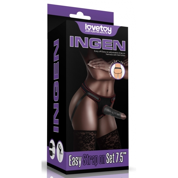 Belt dildo Easy Strap-On 17.5 x 5 cm Brown