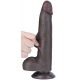 Dildo com bolsa de pele deslizante 17 x 4cm Preto