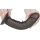 Dildo a pelle scorrevole 17 x 4 cm nero