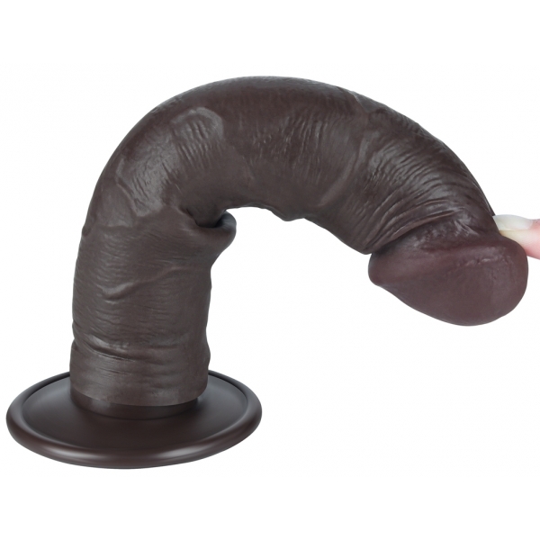 Dildo a pelle scorrevole 17 x 4 cm nero