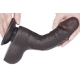 Dildo a pelle scorrevole 13 x 3,7 cm nero