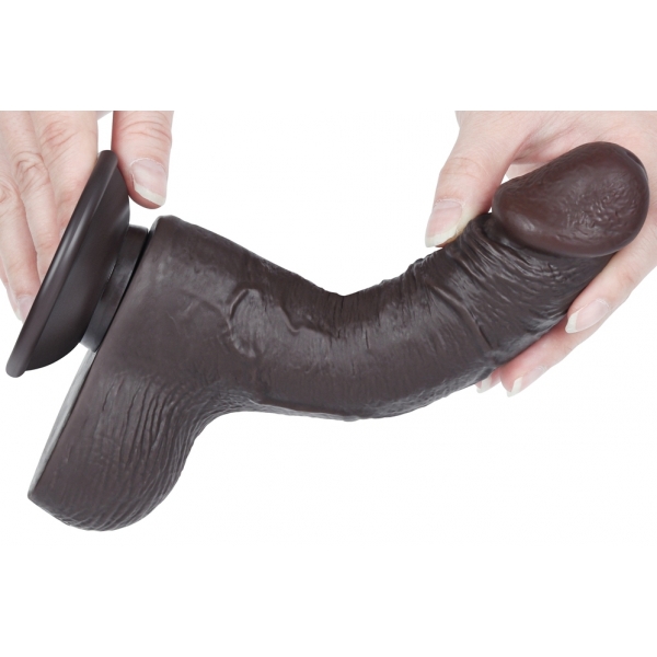 Dildo a pelle scorrevole 13 x 3,7 cm nero