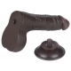 Dildo a pelle scorrevole 13 x 3,7 cm nero