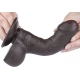 Dildo a pelle scorrevole 12 x 3,7 cm nero