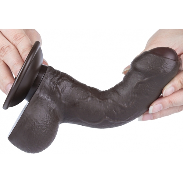 Dildo a pelle scorrevole 12 x 3,7 cm nero