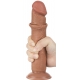 Pele deslizante de Dildo 17 x 4cm Castanho