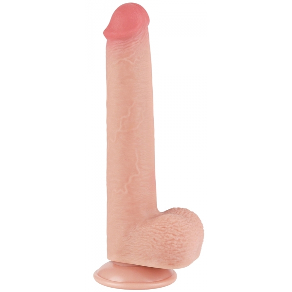 Dildo com bolsa de pele deslizante 17 x 3,5cm