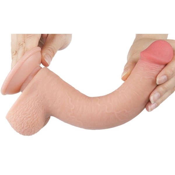 Dildo com bolsa de pele deslizante 17 x 3,5cm