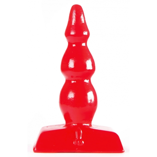 Plug anal ZIZI RIPPLE 9 x 3 cm Rouge