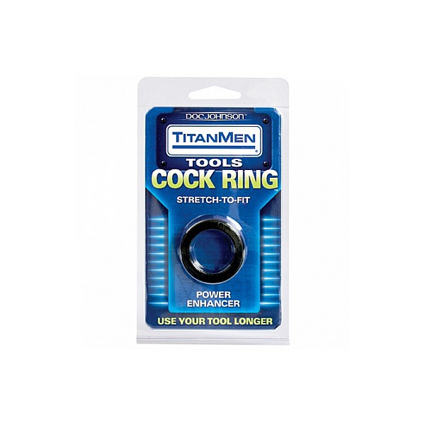 Cock ring TitanMen Stretch Noir 25mm