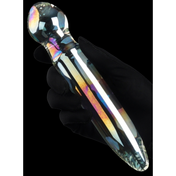 Prism Glass Dildo 18 x 3.7cm Transparent