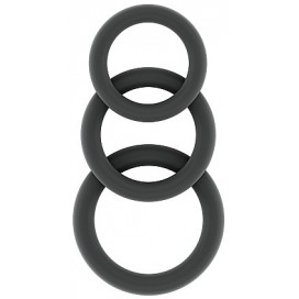 Lot of 3 Sono Silicone Cockrings n°25 Grey