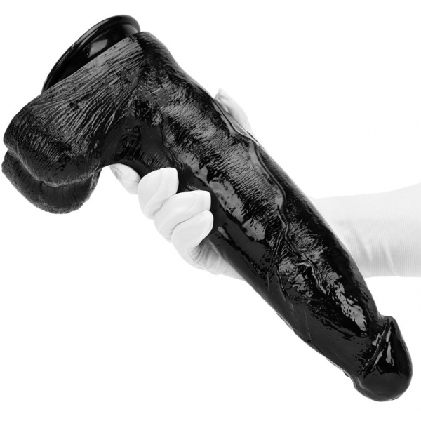 Blood Vessel Large Silicone Dildo BLACK