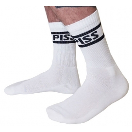 White Piss Crew Socks