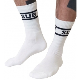White Sub Crew Socks