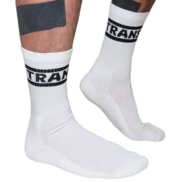 Chaussettes blanches Trans Crew Socks