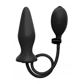Plug gonflable Silicone Ouch ! 10 x 4.3 cm Noir