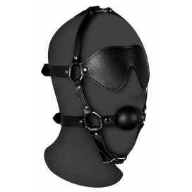 Ouch! Xtreme Muzzle gag with ball and mask Gag Xtreme Black