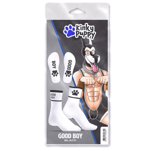 Good Boy Socks White-Black