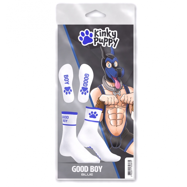 Calcetines Good Boy Blanco-Azul