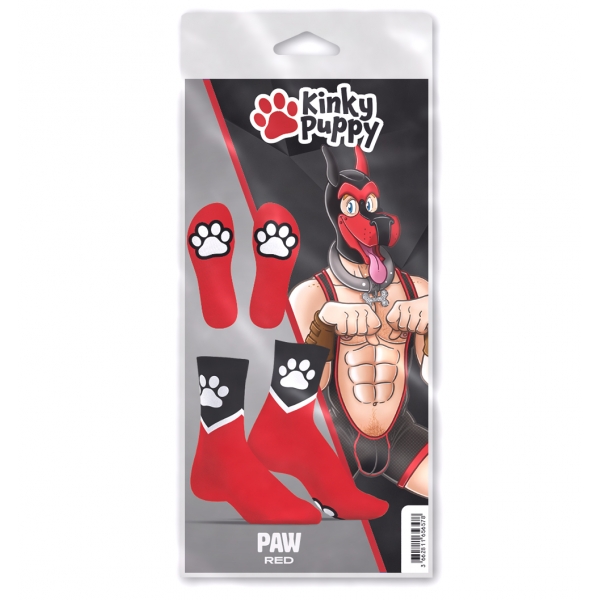 Paw Kinky Puppy Socken Rot