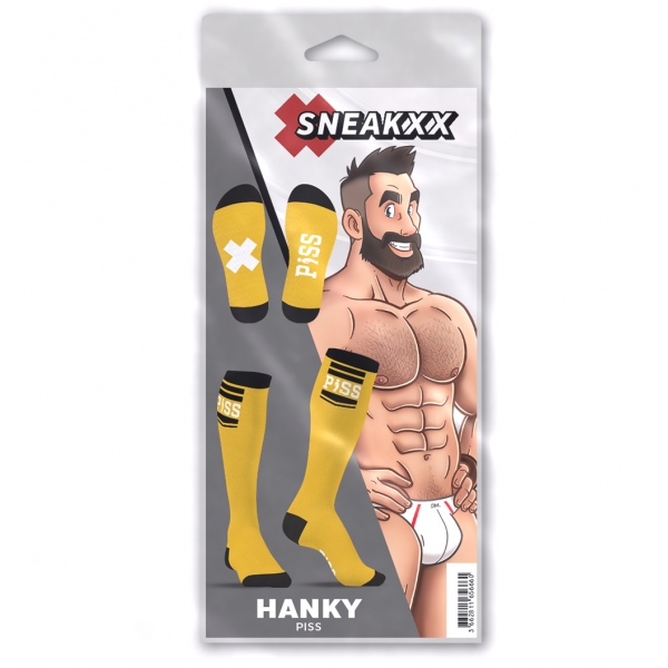 HANKY PISS SneakXX Calze alte giallo